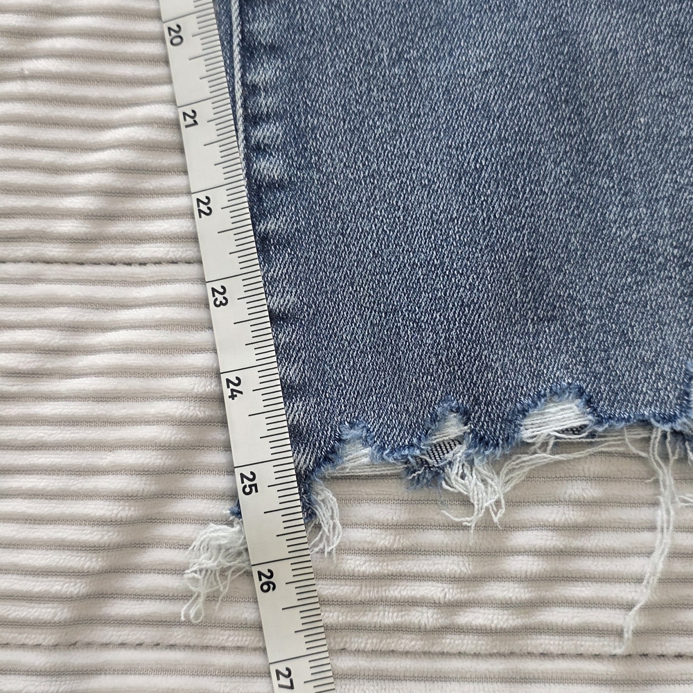 Express Distressed Medium Blue Flare Jeans - Picture 4 of 8